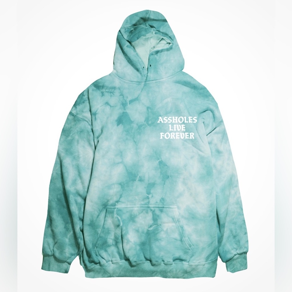KRILL Assholes Live Forever Tie-Dye Hoodie - Never Worn!